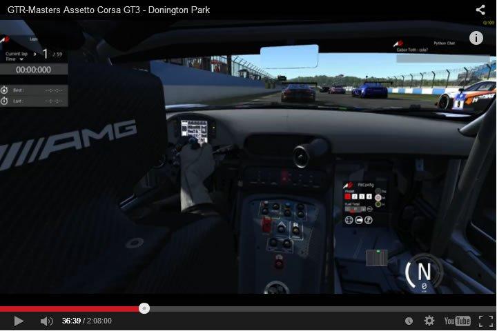 GT3 szimulátor bajnokság - Donnington Park